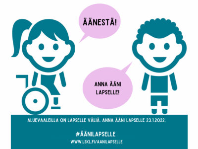 Anna ääni lapselle -kampanjakuva